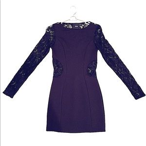ASOS bodycon mini dress with lace sleeves and back